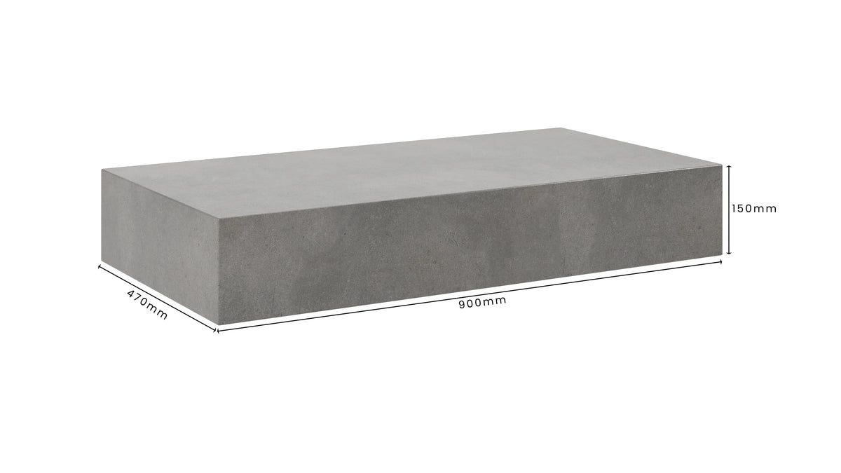 Concrete Bathroom Vanity Top 900mm x 470mm x 150mm | Mitchell Bink Concrete Design