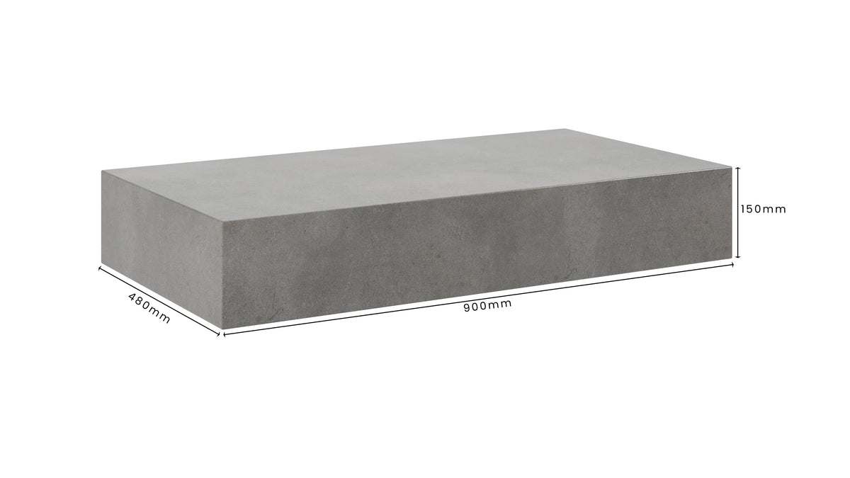 Concrete Bathroom Vanity Top 900mm x 480mm x 150mm | Mitchell Bink Concrete Design