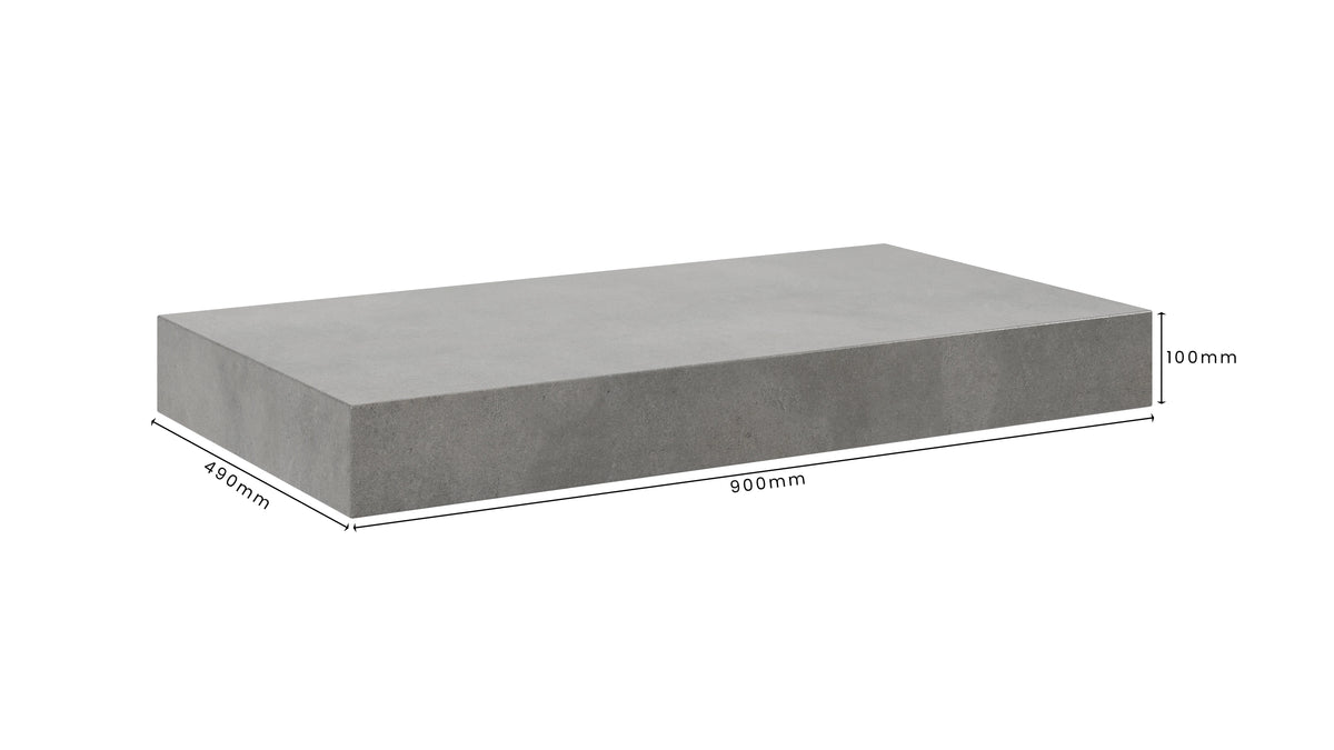 Concrete Bathroom Vanity Top 900mm x 490mm x 100mm | Mitchell Bink Concrete Design
