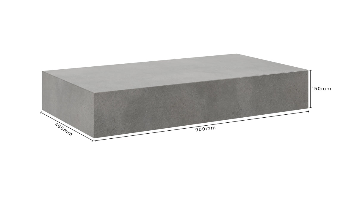 Concrete Bathroom Vanity Top 900mm x 490mm x 150mm | Mitchell Bink Concrete Design