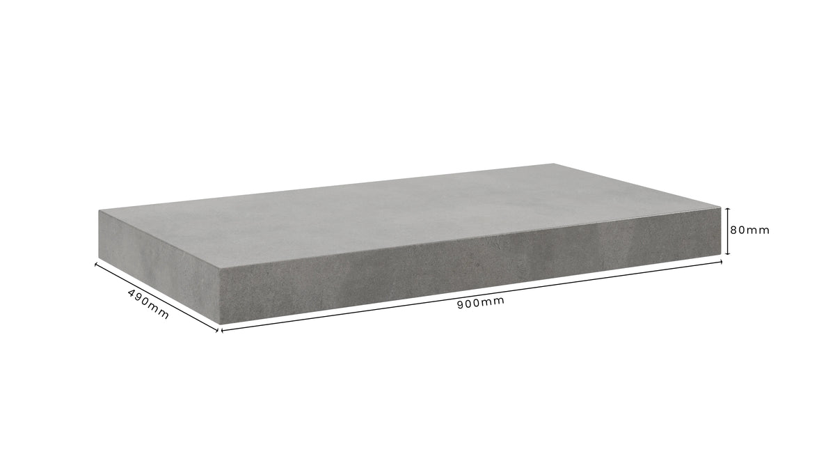Concrete Bathroom Vanity Top 900mm x 490mm x 80mm | Mitchell Bink Concrete Design