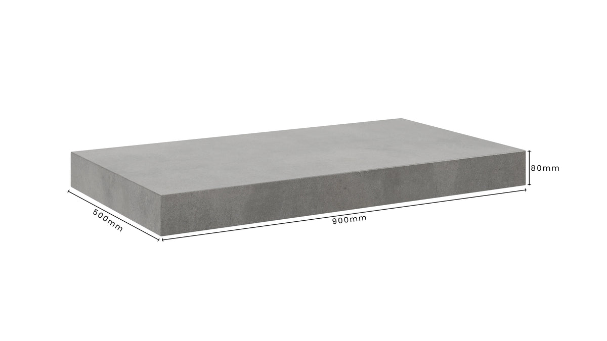 Concrete Bathroom Vanity Top 900mm x 500mm x 80mm | Mitchell Bink Concrete Design
