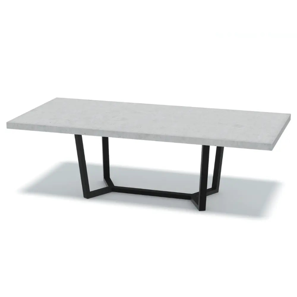 Indoor/Outdoor Concrete Dining Table - Black or White Baltic Base