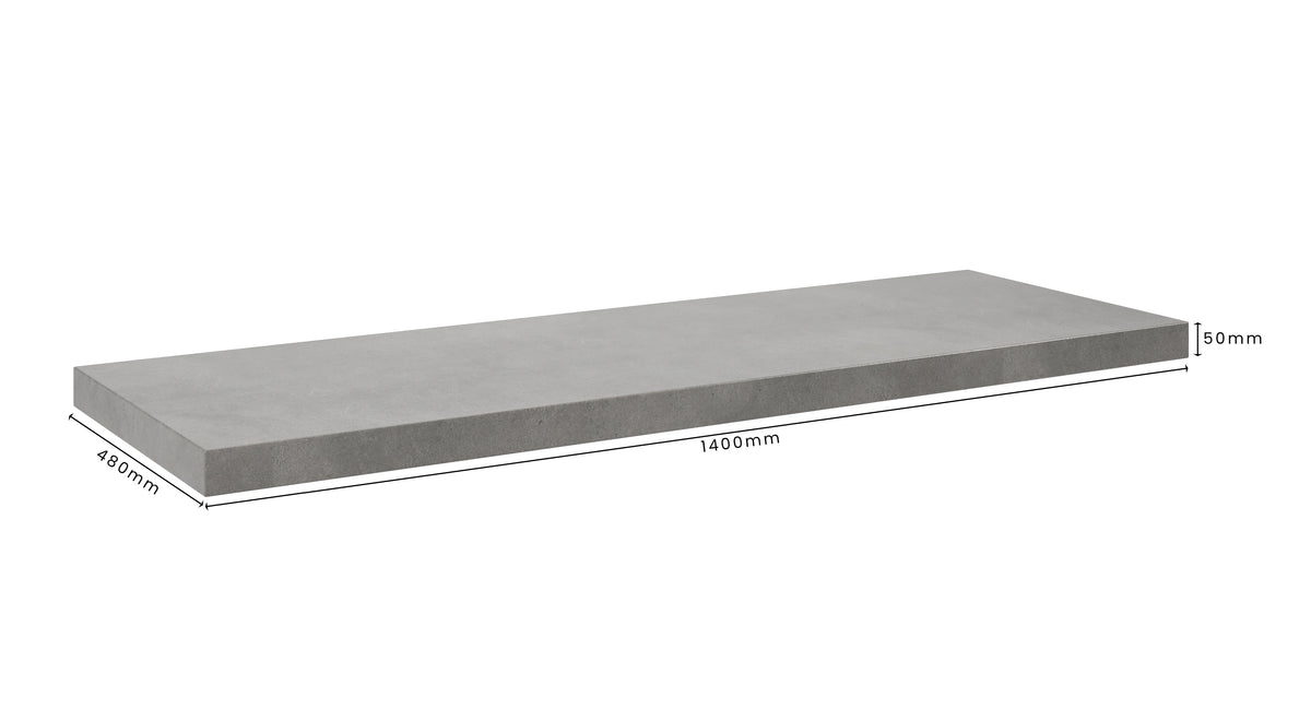 Concrete Bathroom Vanity Top 1400mm x 480mm x 50mm | Mitchell Bink Concrete Design