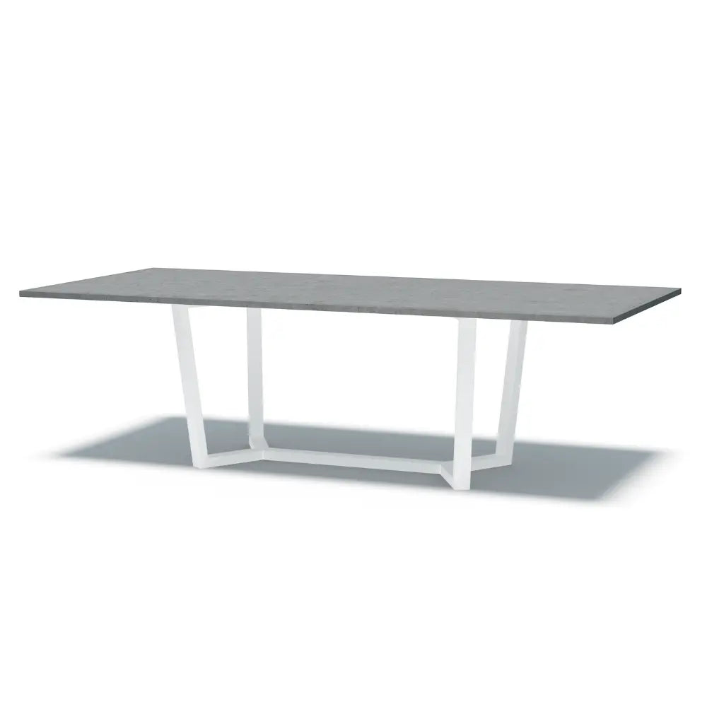 Indoor/Outdoor Concrete Dining Table - Black or White Baltic Base