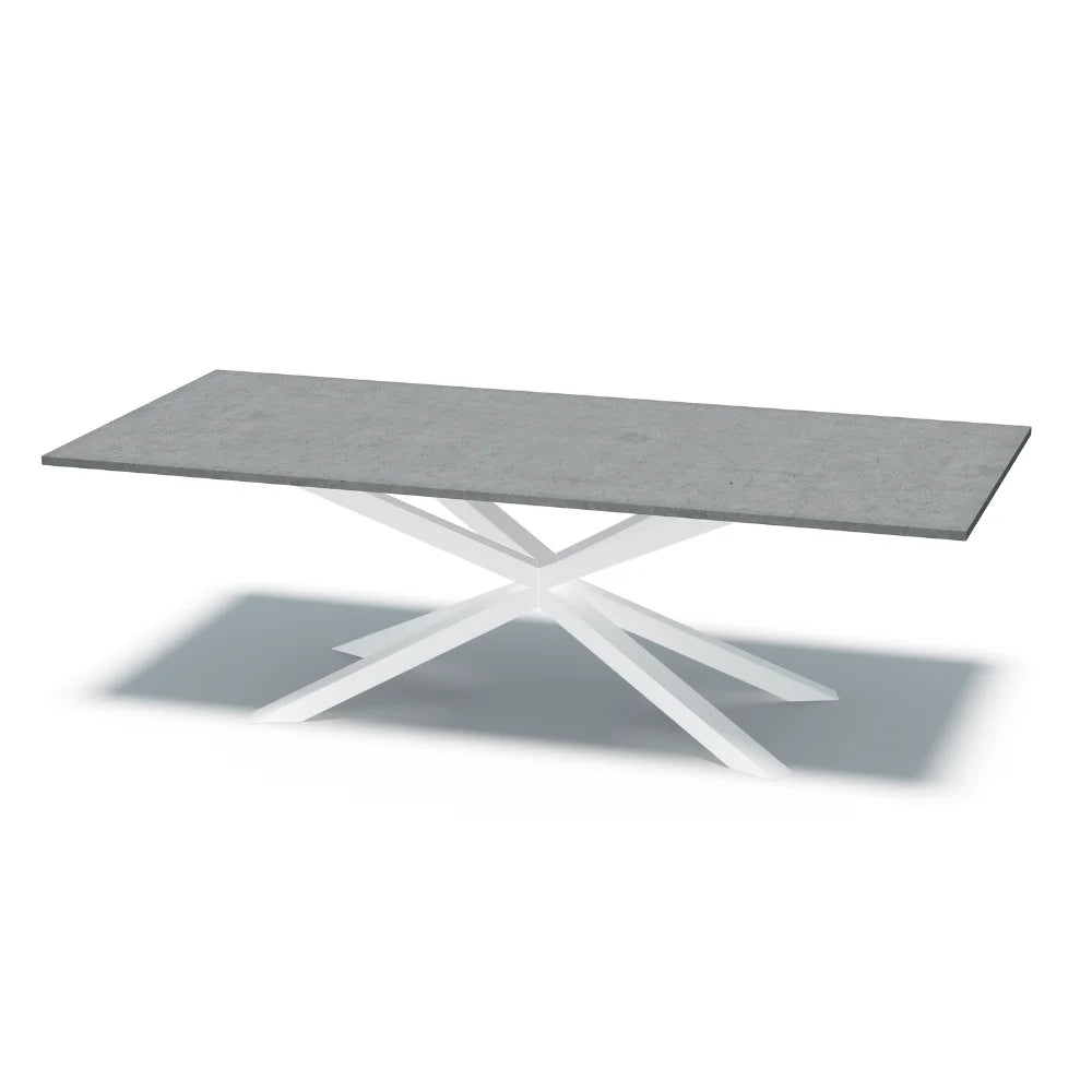 Indoor/Outdoor Concrete Dining Table - Black or White Spider Base