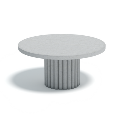 Indoor/Outdoor Round Concrete Dining Table - Cloud Concrete Base