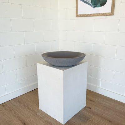 OVAL Concrete Basin Bowl - Grey